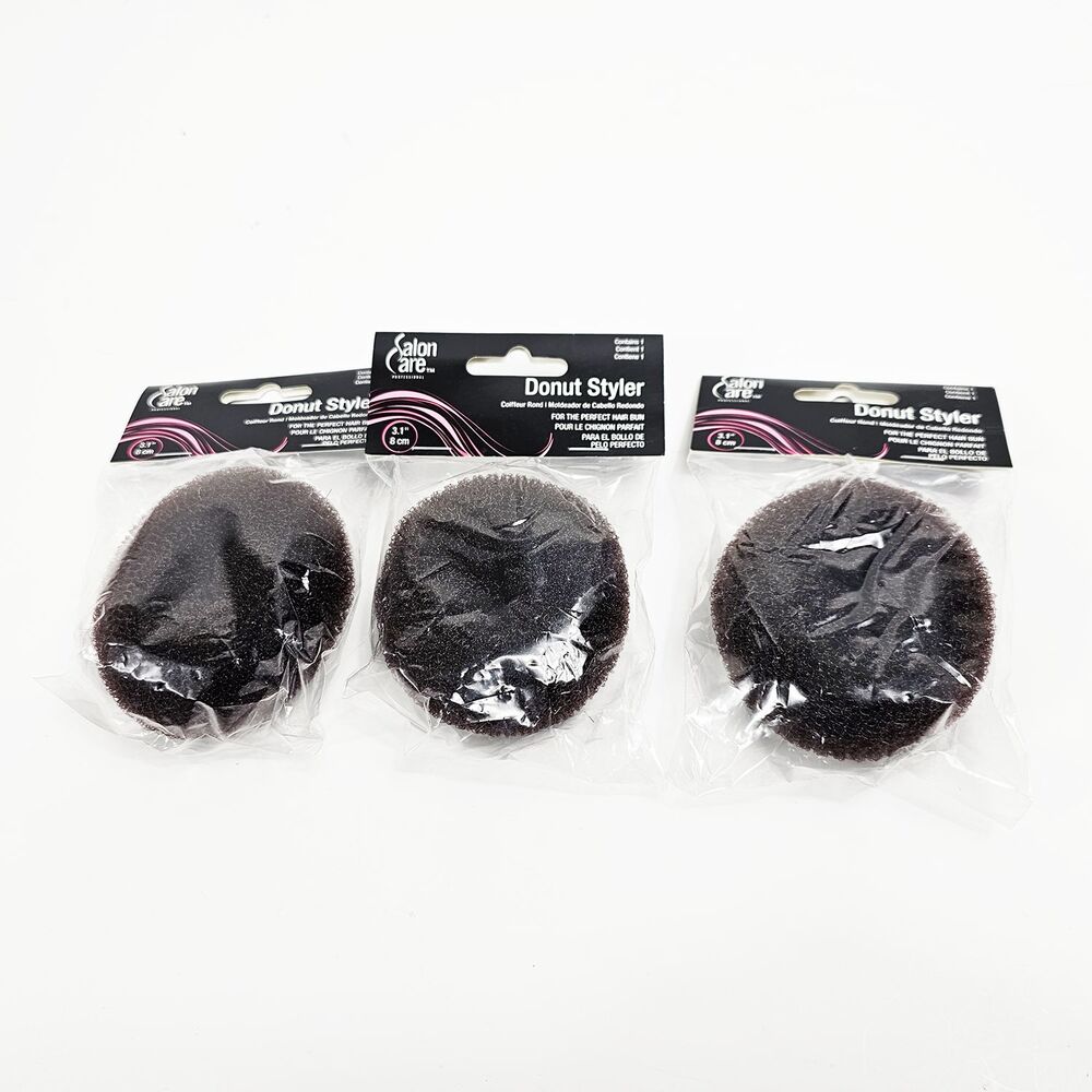 Salon Care Medium Brown Donut Styler Bundle of 4